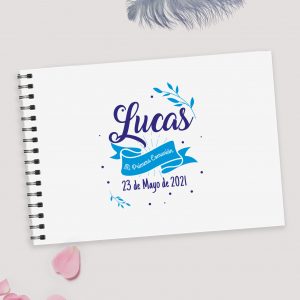 Libro de firmas blanco horizontal