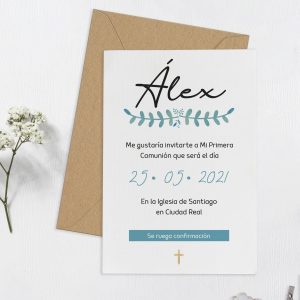 Invitación de Comunión Cruz