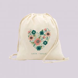mochila San Valentín flores